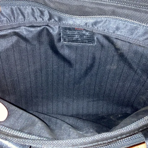 Tumi Alpha T-Pass Briefcase Laptop Organizer Ballistic Nylon Black Office Bag